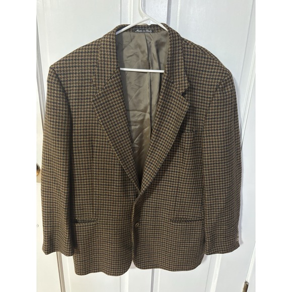 Valentino Uomo Virgin Wool Dogtooth Blazer 44R‎